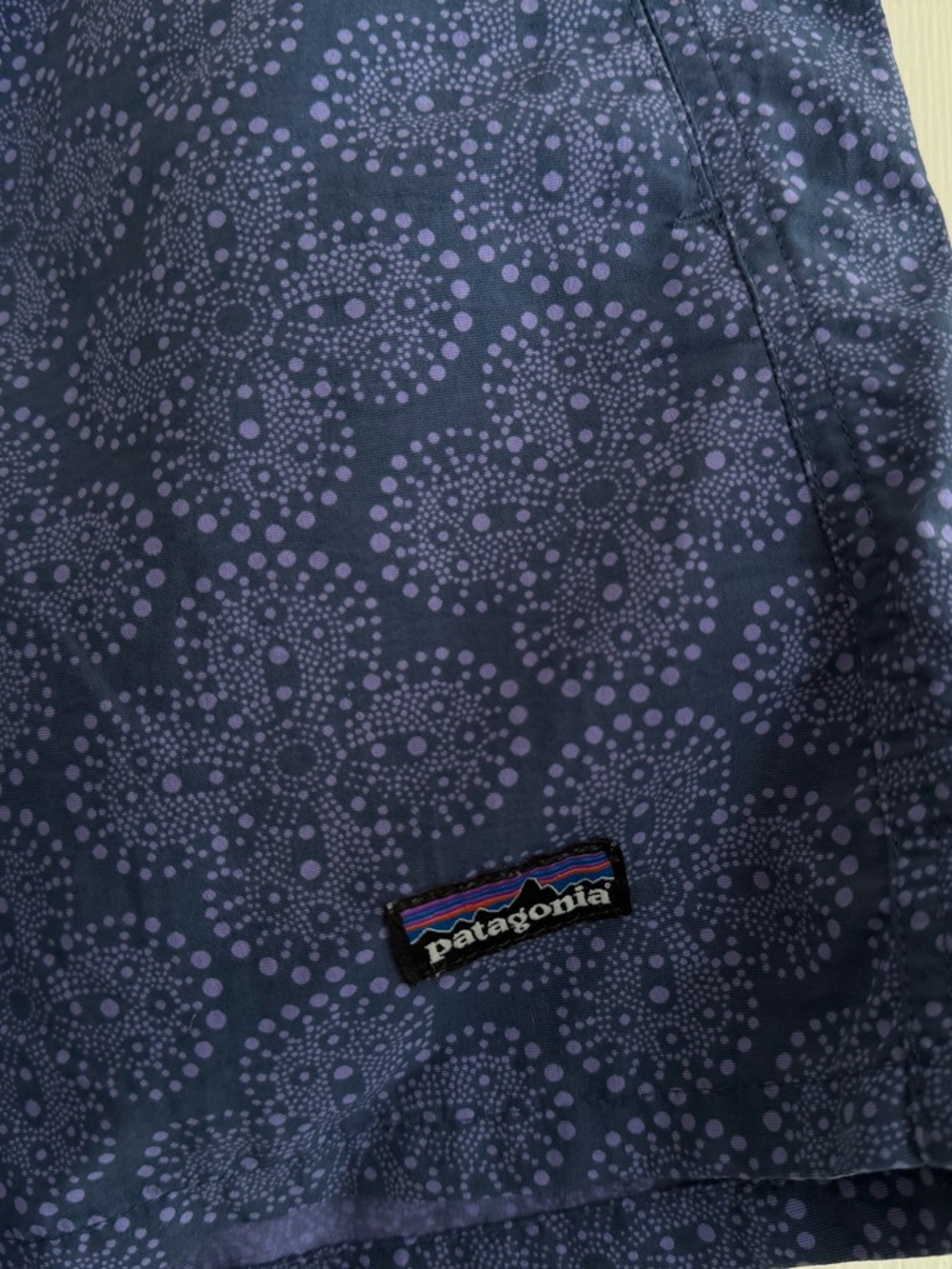 Patagonia Women's Navy Floral-Dot Elastic-Waist Athletic Shorts Premium quality - Picture 3 of 9